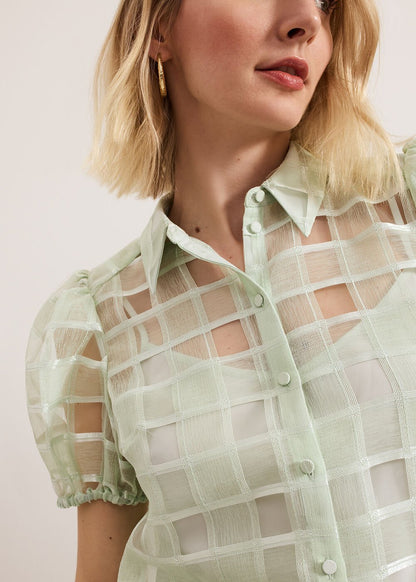 Angie Check Blouse