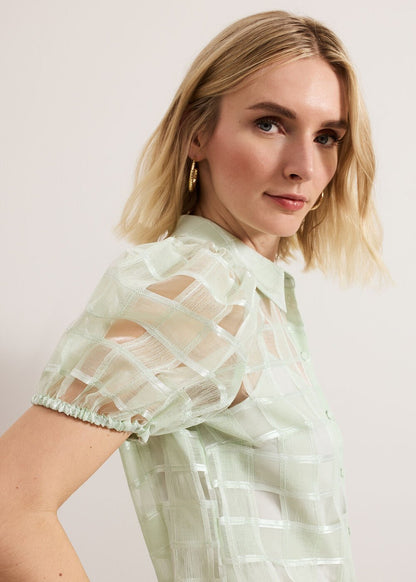 Angie Check Blouse