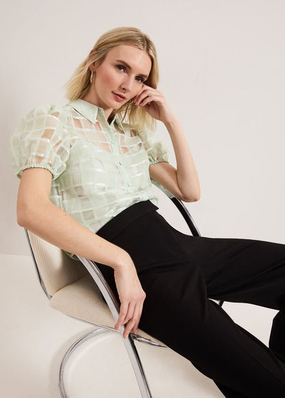 Angie Check Blouse