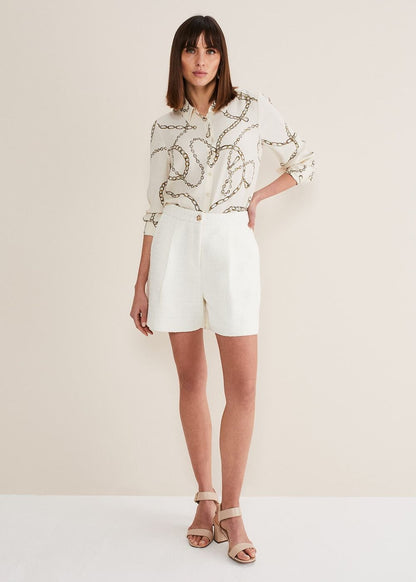 Auden Cream Suit Shorts