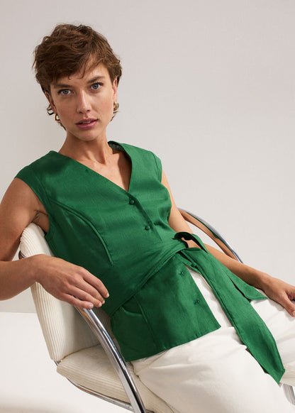 Mariana Linen Top